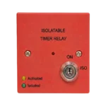Isolatable Timer Relay | 24V DC with Key Switch | Adjustable Delay (0-5 Mins) | Red Boxed
