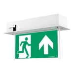 Vale Self-Test LED Emergency Exit Sign In White, Brass or Chrome