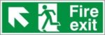Fire Exit Arrow Left/Up Sign