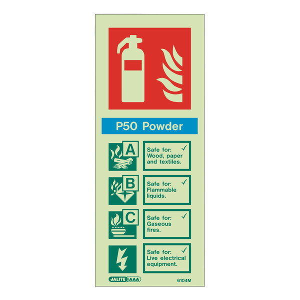 Photoluminescent P50 Power Extinguisher Sign - Image 3
