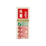 Photoluminescent P50 Wet Chemical Extinguisher Sign