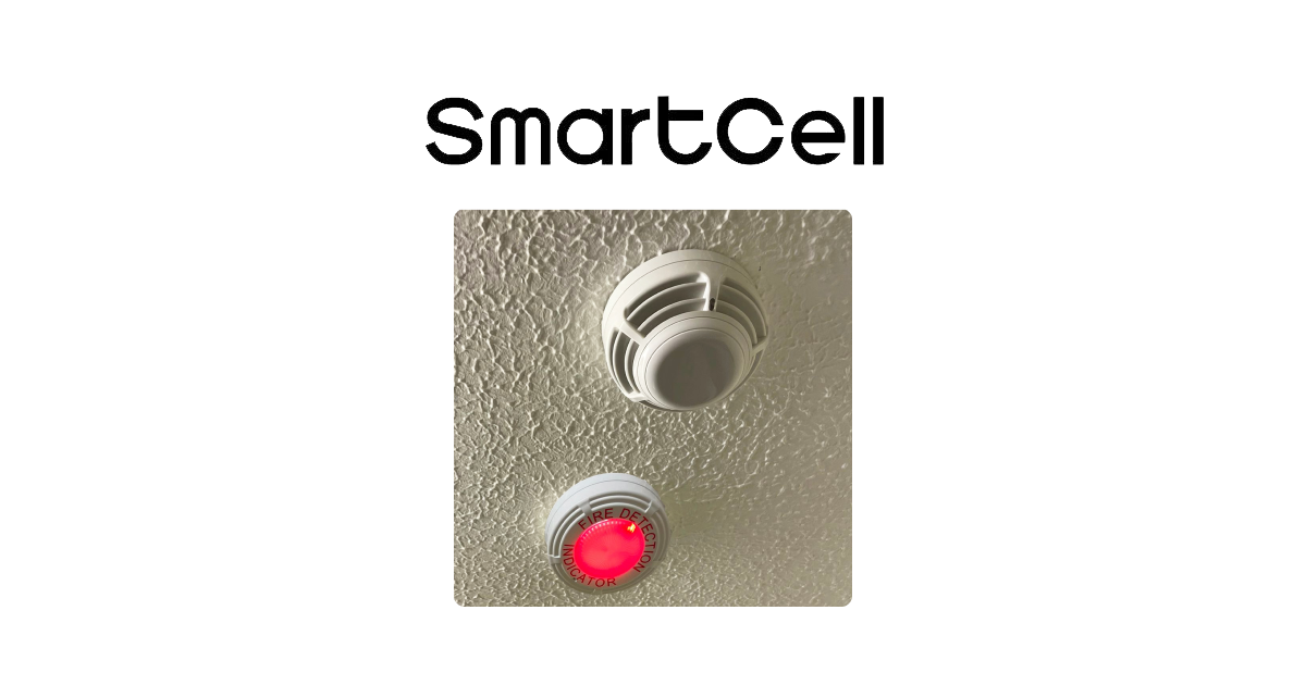 Smartcell wireless fire detection on ceiling
