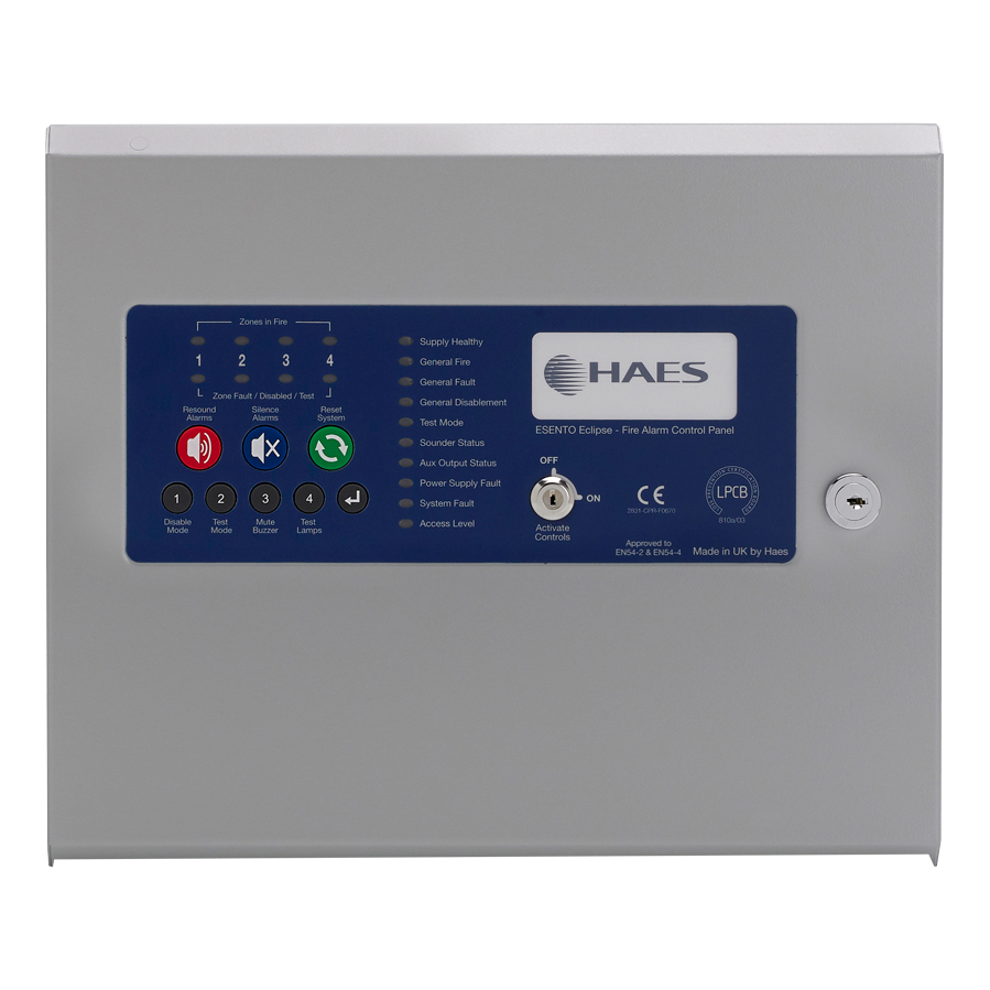 Haes 2 or 4 Zone AlarmSense Fire Panel