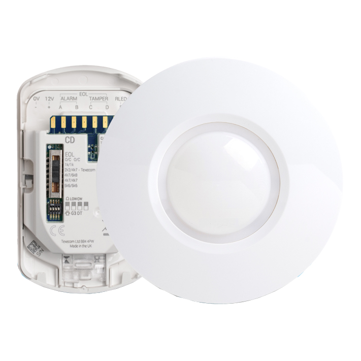 Texecom Capture CD-W Ricochet Wireless Ceiling Mounted 360 Dual Tech PIR