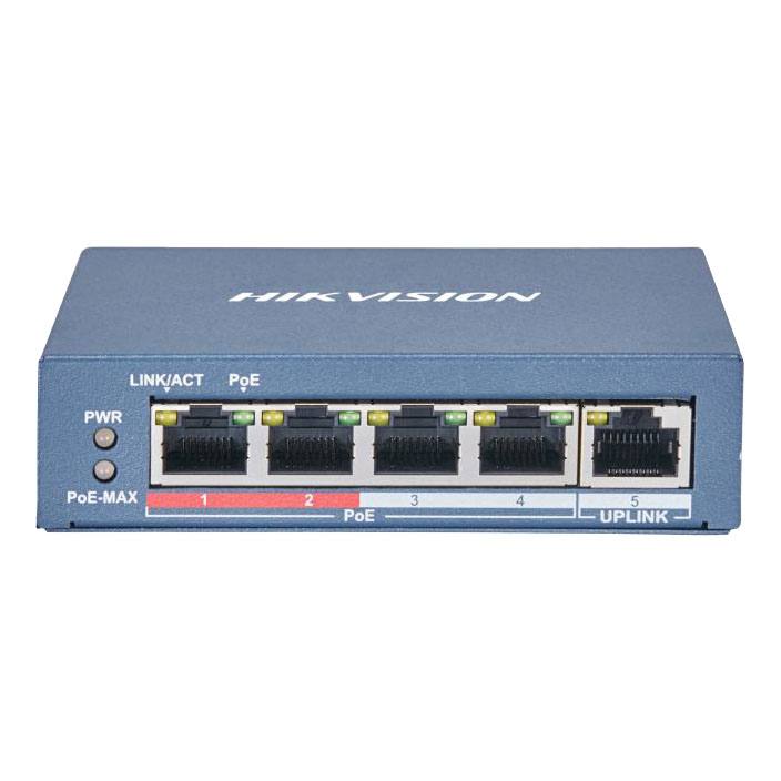 Hikvision 4 Port Fast Ethernet Unmanaged POE Switch
