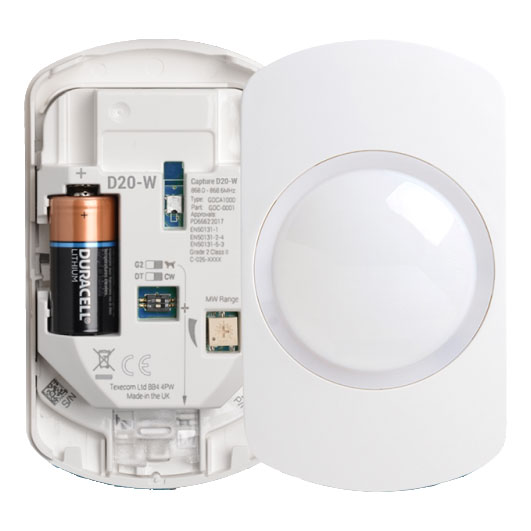 Texecom Capture D20-W Wireless Dual Tech PIR Detector