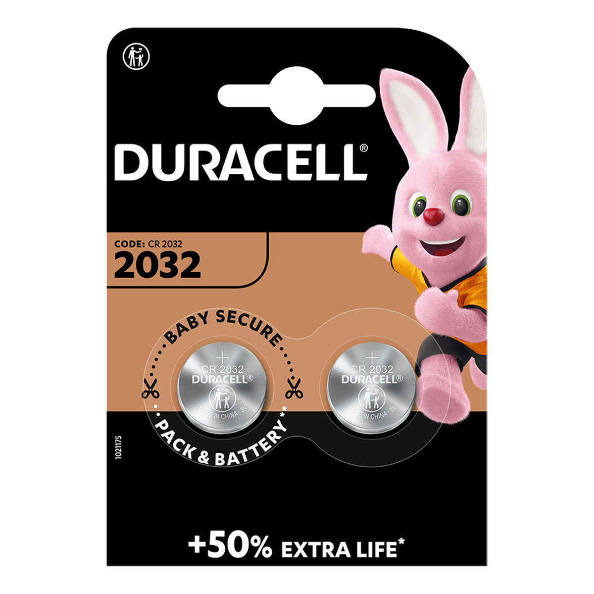 Duracell CR2032 Battery, 2 Pack