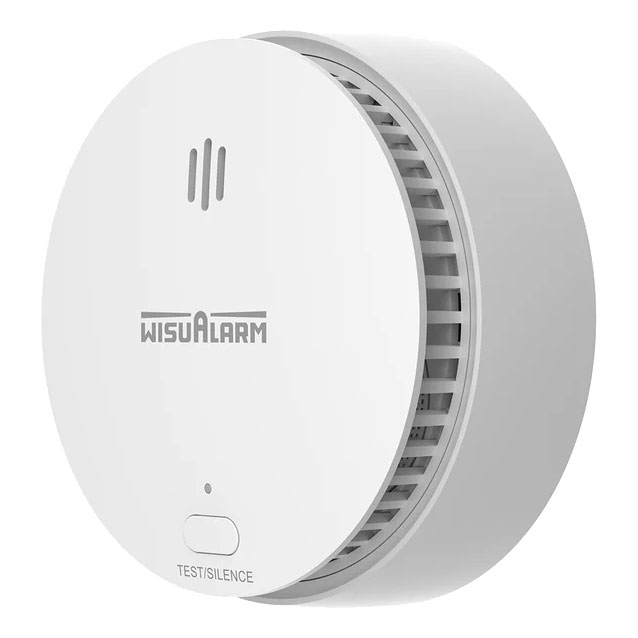 Wisualarm 10-Year Battery Smoke Alarm with Wireless Interconnect