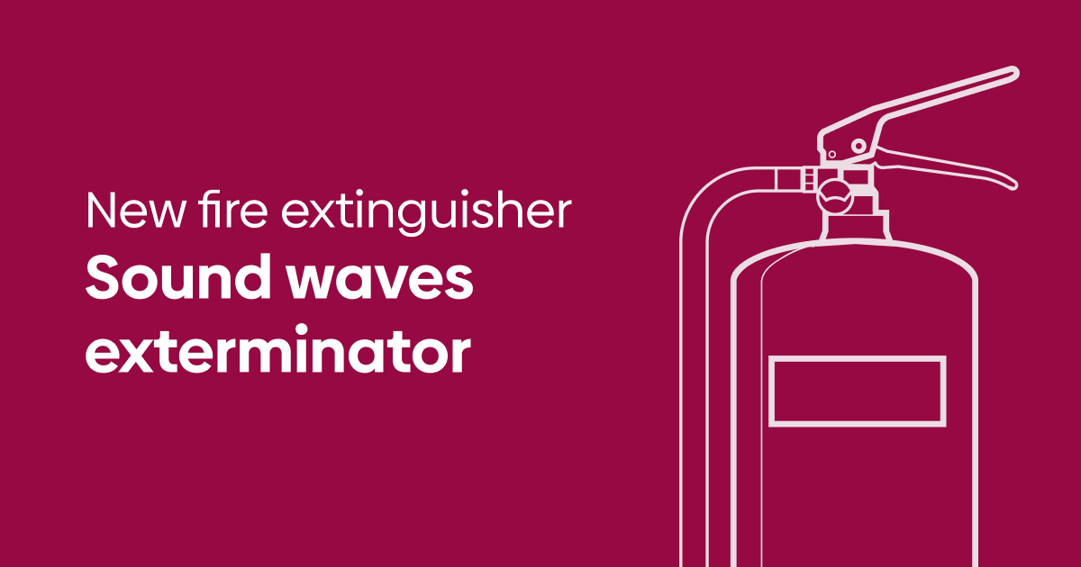 Firefighting extinguisher uses sound waves to exterminate fire