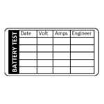 Fire Alarm Battery Test Label, Pack of 18