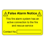 Fire Alarm ARC Connection Label, Pack of 12