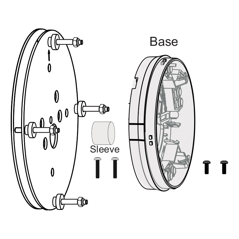 SMS SenTRI Beam Detector Parallel Bracket with Base