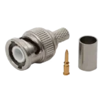 Haydon 3-Piece Crimp on BNC Plug for RG59 CCTV Coax Cable, Pack of 10