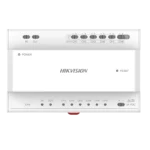 Hikvision DS-KAD706Y | 2-Wire IP Intercom Distributor | 6-Port Cascade Interface | Din Rail Mount