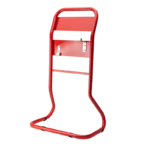 Double Fire Extinguisher Stand | Tubular, Red | Flat-Pack