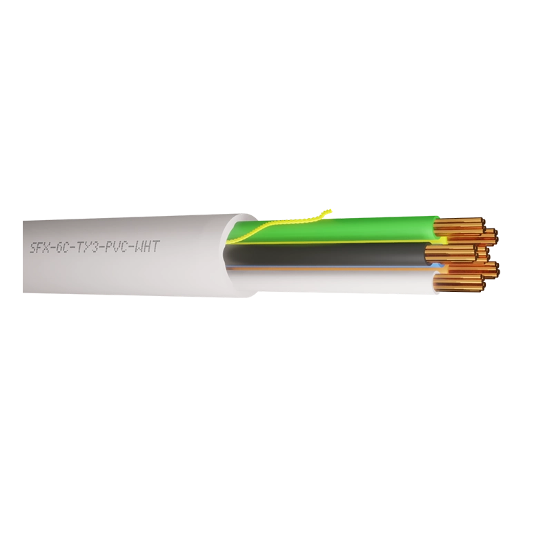 Securiflex Alarm Cable | PVC, TCCA Type 3, 6 Core, 100m | White