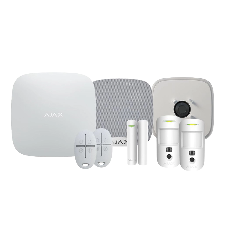Ajax Superior Kit 22 | Hub 2 (2G Sim/Ethernet) | SpaceControl, MotionCam (PhOD), DoorProtect & Sirens | Choice of White or Black