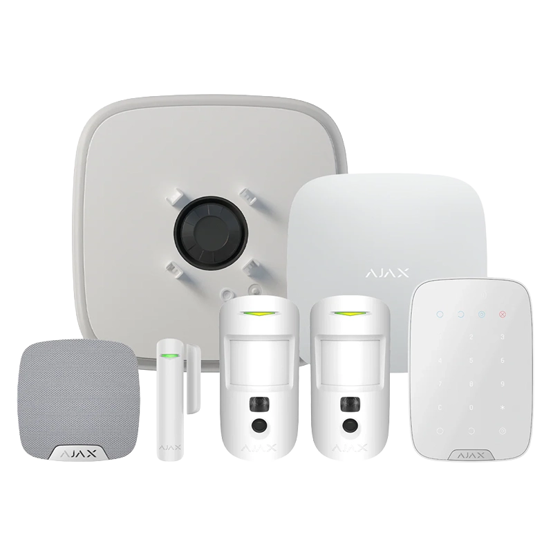 Ajax Superior Kit 23 | Hub 2 (2G Sim/Ethernet) | KeyPad Plus, MotionCam (PhOD), DoorProtect & Sirens | Choice of White or Black