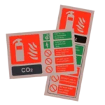 CO2 Extinguisher ID Sign | Contempo Antique Copper Finish