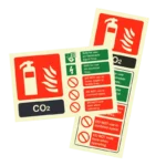 CO2 Extinguisher ID Sign | Photoluminescent
