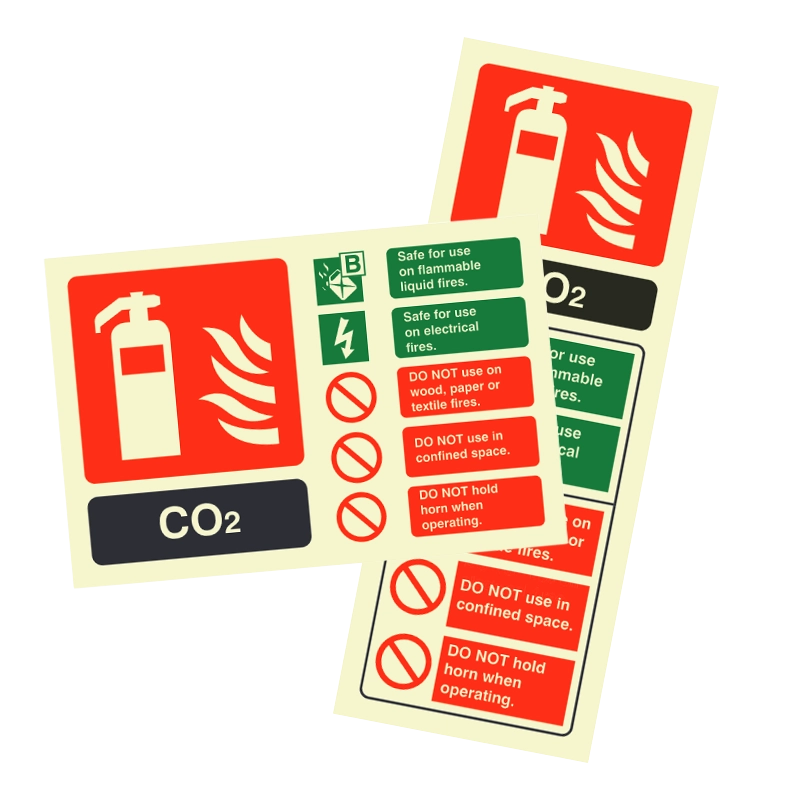 CO2 Extinguisher ID Sign | Photoluminescent