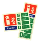 Powder Extinguisher ID Sign | Photoluminescent