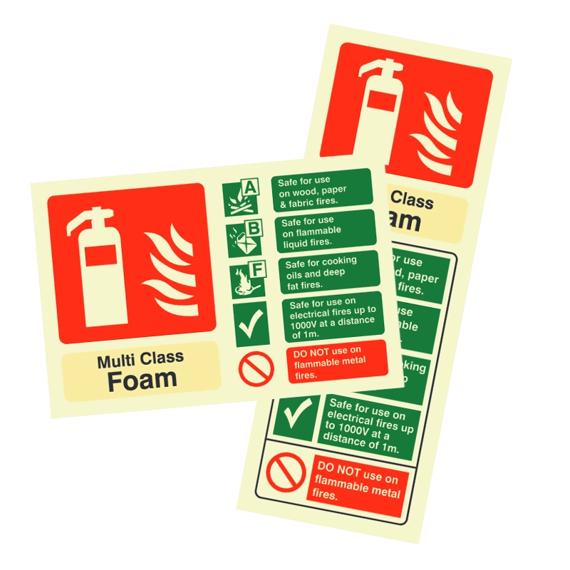 MultiCHEM Extinguisher ID Sign | Photoluminescent