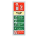 MultiCHEM Extinguisher ID Sign | Contempo Stainless Steel Finish