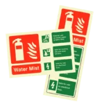 Water Mist Extinguisher ID Sign | Photoluminescent