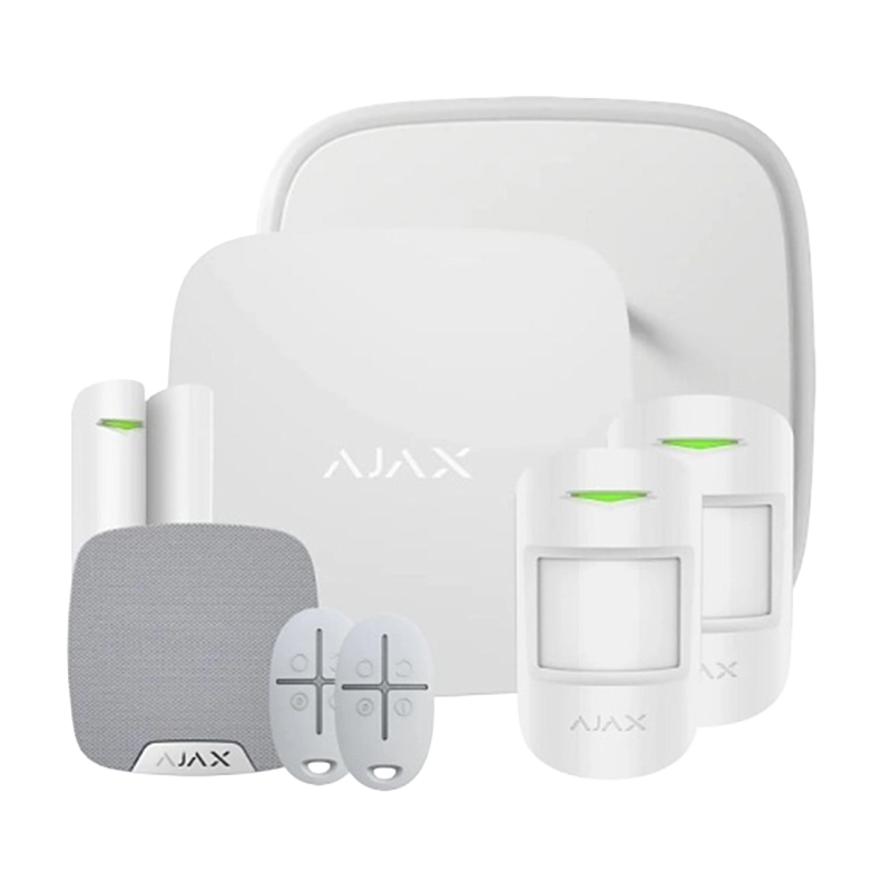 Ajax Baseline Kit 2 | Hub 2 (2G Sim/Ethernet) | MotionProtect U, DoorProtect U, SpaceControl, HomeSiren U & StreetSiren DoubleDeck) | White