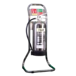 Single Fire Extinguisher Stand | Tubular, Chrome Finish | Aesthetic Fire Point