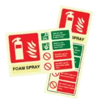 Foam Spray Extinguisher ID Sign | Photoluminescent
