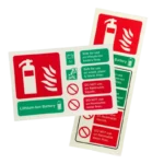 LFX Lithium-ion Battery Fire Extinguisher ID Sign | Photoluminescent
