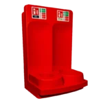 Commander Double Extinguisher Stand with Inserts | Red ABS Plastic